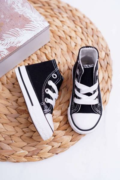 Detské vysoké tenisky čierne filimon