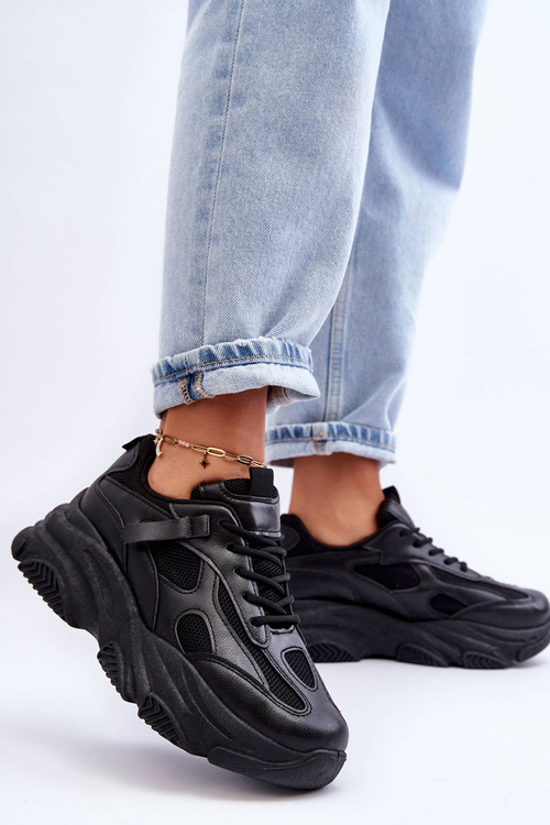 Dámské Platformové Tenisky Černé Agnenia