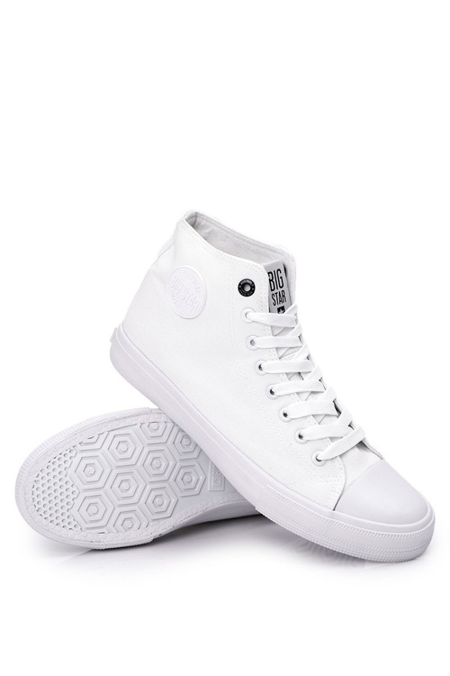 Pánské klasické vysoké tenisky BIG STAR FF174551 Bile