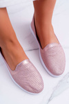 Women's Polobotky Slip-on ords Kožené Růžové Lordi