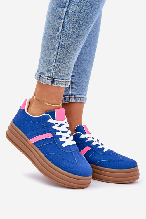 Dámské Tenisky Na Platformě Tmavě Modré Dravinnia