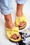 Papuče na korkovej podrážke žlté wendy