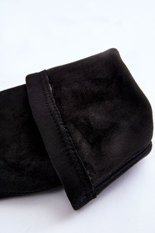 Semišové boty na platformě Před kolena Černé Spectrum