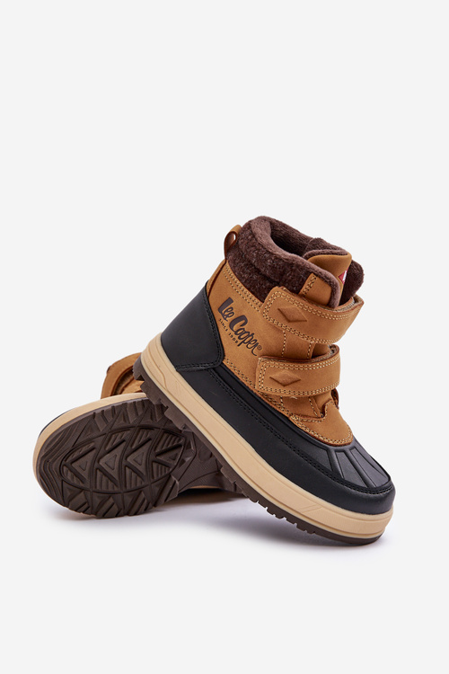 Zateplené zimní boty pro chlapce Lee Cooper LCJ-23-01-2059 Camel