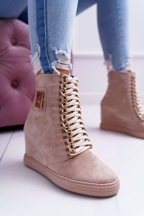 Dámská semišová Obuv Sneakers Lu Boo Béžové Monica