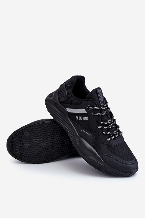 Pánske ľahké tenisky pamäťové penové penový systém Big Star LL174150 Čierna