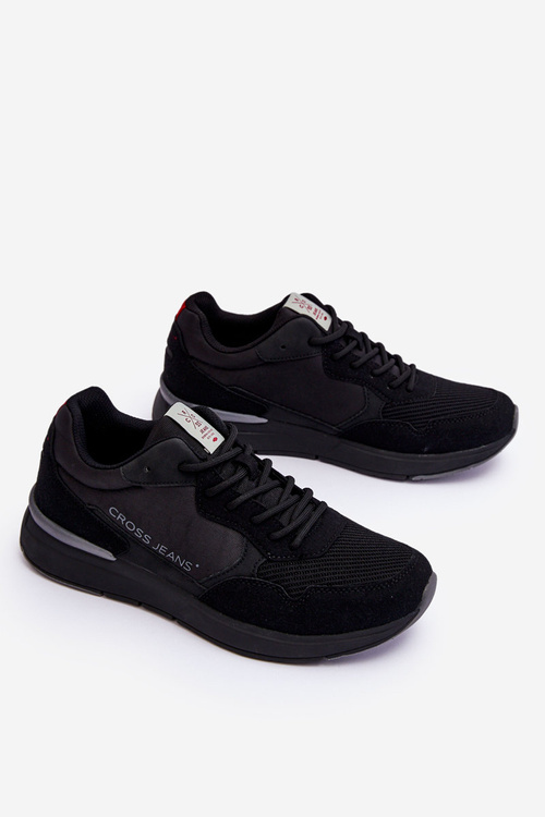 Pánske športové topánky krížové džínsy LL1R4053 čierne