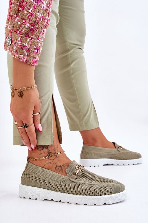 Dámské nazouvací tenisky se zdobením Zelené Alena