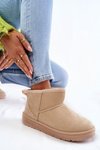 Ženské izolované snehové topánky Veľká hviezda KK274290 Beige
