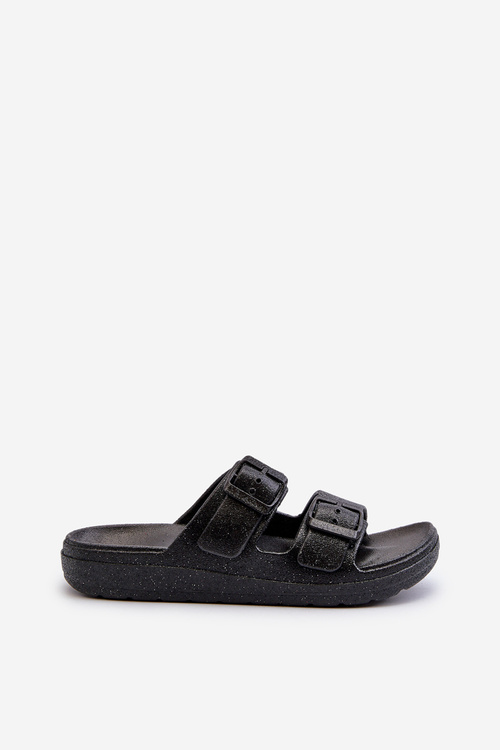 Dámské žabky s flitry Černé Brianella