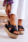 Dámské sandály na platformě Černá Emmalee