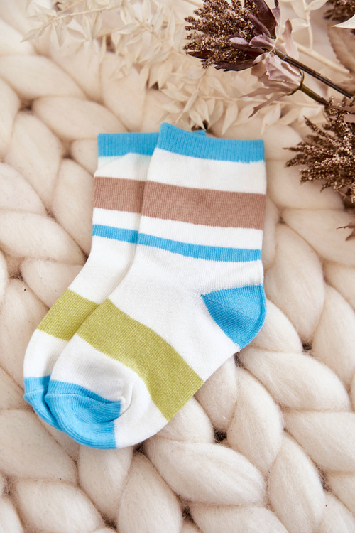 Detské bavlnené ponožky s 5-pakovými multikolorovými vzormi