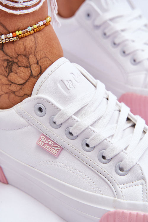 Kožené Sportovní boty Lee Cooper LCW-23-31-1787L Bílé