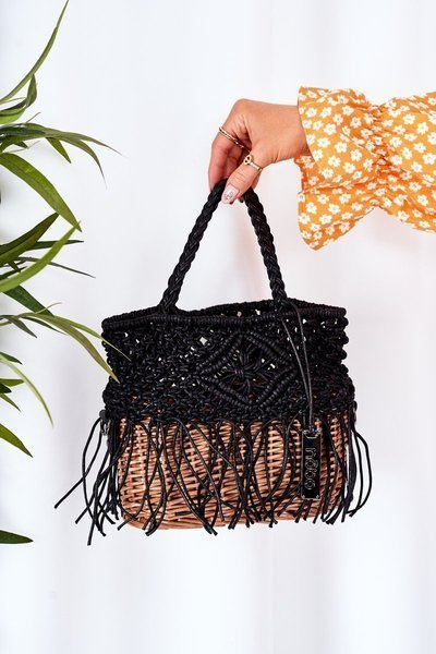 Čierna čierna taška na kôšový kôš