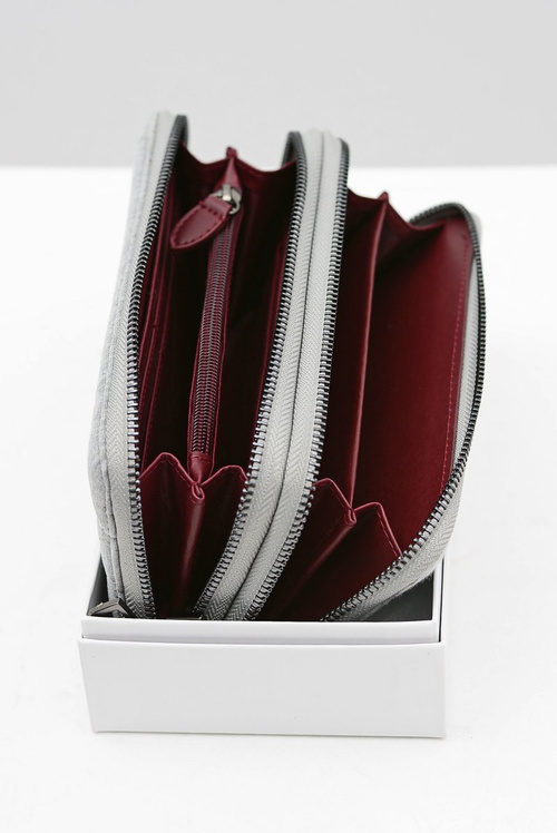 Veľká šedá dámska peňaženka