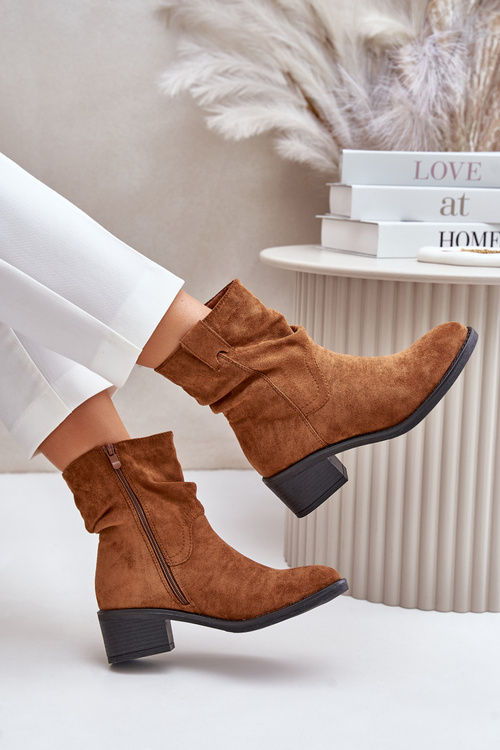 Zateplené Dámske Topánky S Nažehleným Zvrškom Na Nízkom Opätku Béžové Zinanya