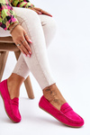 Dámske klasické semišové mokasíny fuchsia ivana