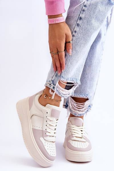 Dámská sportovní obuv na vysoké platformě Světle béžová Bexley