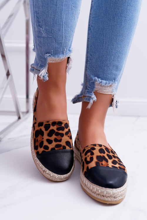 Dámské Espadrilky Leopard Flaty