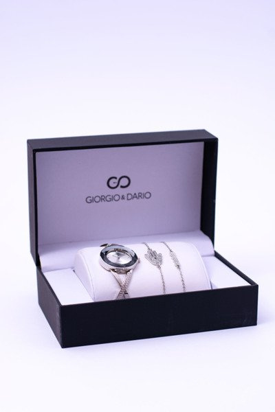 Giorgio Dario Set Silver Watch Dva náramky