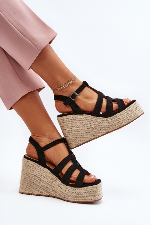 Sandály Na Kotevníku Z Pletenká Černé Gnosis