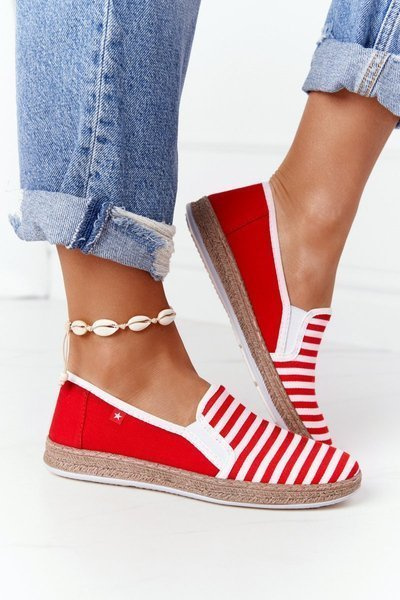 Dámska Espadrilles Big Star HH276003 Red-White