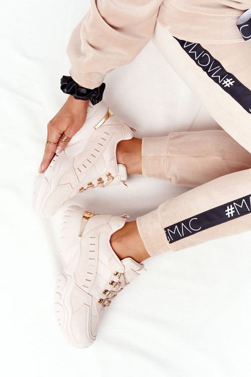 Dámské Sneakersy Na Velké Podrážce Béžové Good Mood