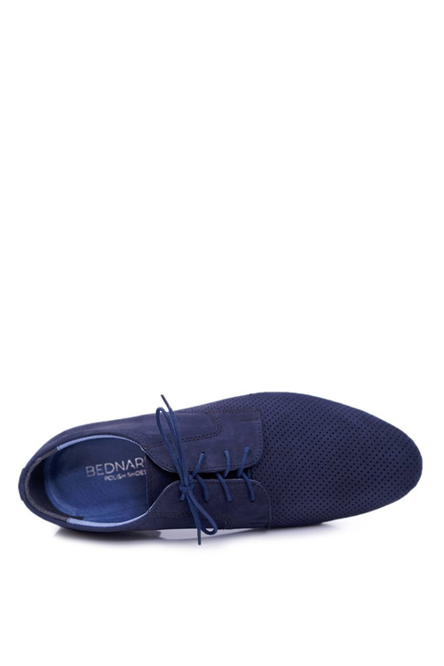 Pánske topánky nubuck Openwork Navy Blue Hermes