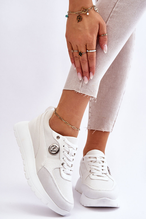 Dámské Tenisky na platformě Bílé Chana