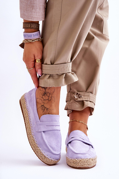 Ženský semišový espadrilles fialová keyla