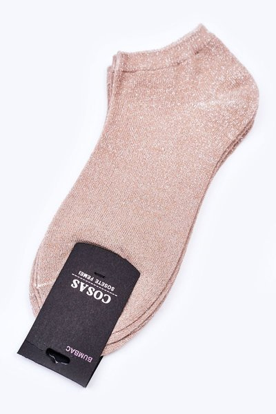 Dámske dve stopy so striebornou niťou cosas béžou