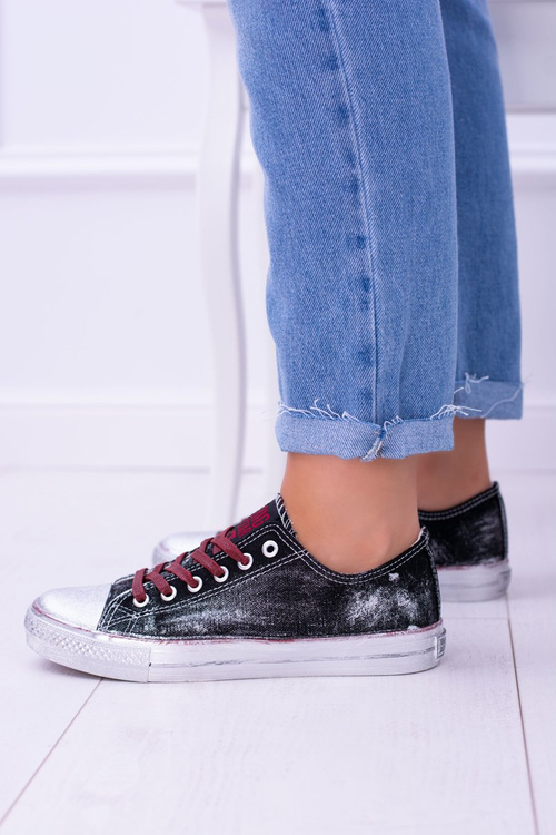 Big Star Black Silver -Plátkované tenisky BB274013