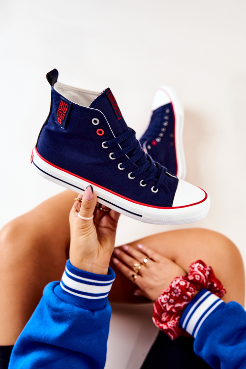 Vysoká veľká hviezda JJ274125 Navy Blue tenisky