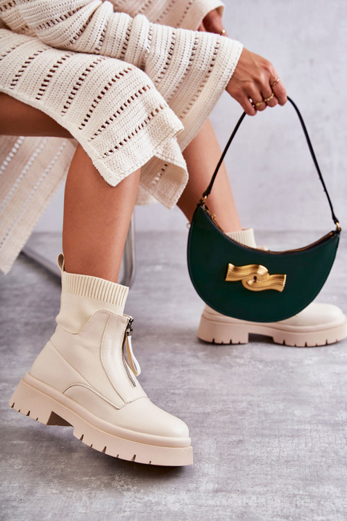 Dámske ponožkové topánky pre béžový prístrešok