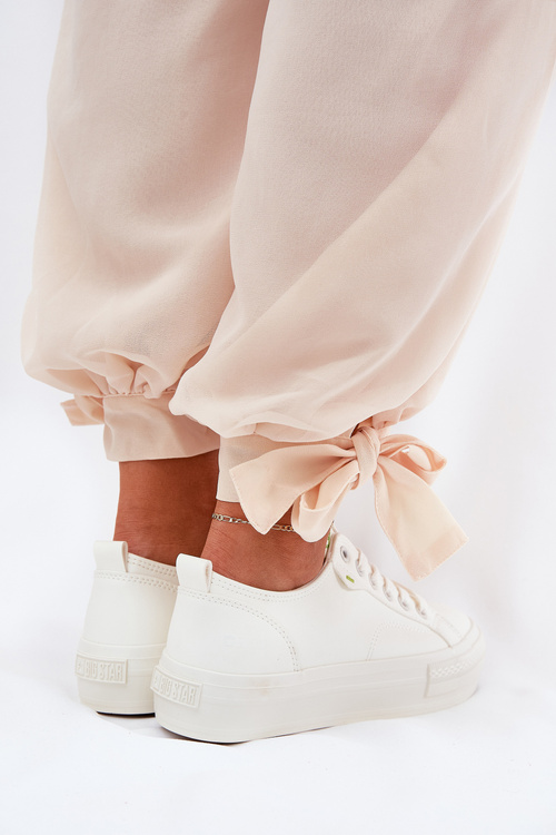 Dámske Tenisky Na Platforme Z Eko Kože Big Star RR274A295 Bielé