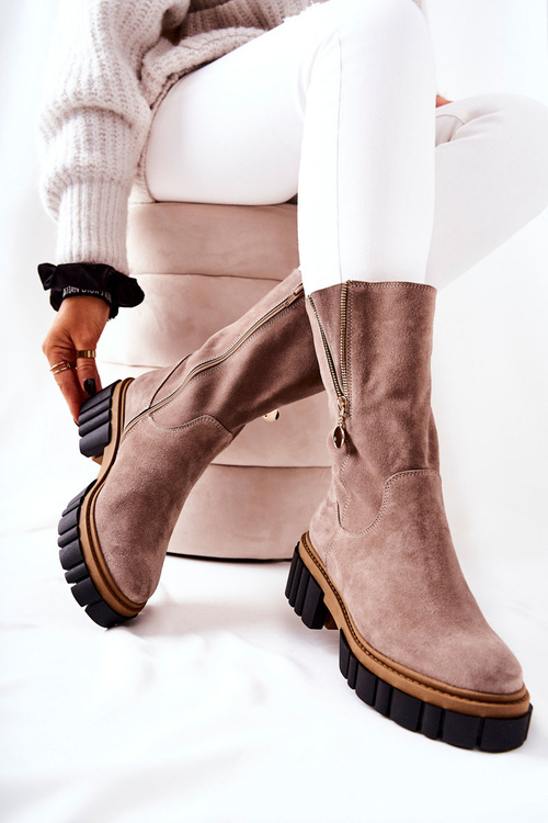 Kožené izolované topánky cappucino sufle