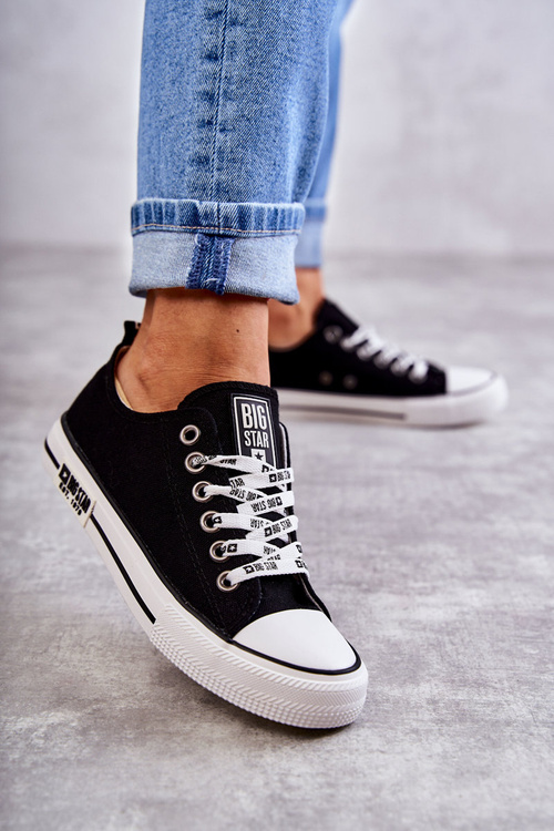 Dámské Materiál Sneakers Big Star KK274102 Černá
