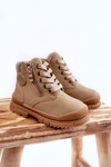 Detská kožušina izolovaná topánkami Beige Hopper Boots