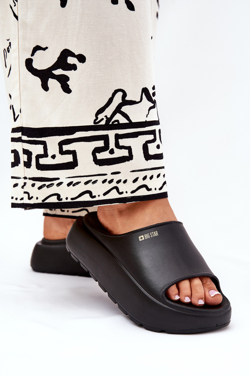 Dámské Pěnové Pantofle Na Platformě Big Star RR274A567 Černé