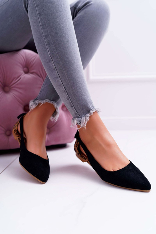 Lu Boo Ballerinas v Spitz Black Better Suede