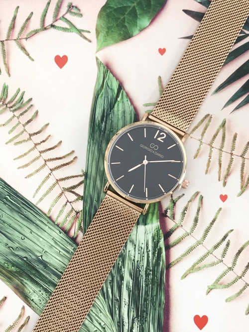 Dámské Hodinky Giorgio & Dario Rene Pink Gold 36mm