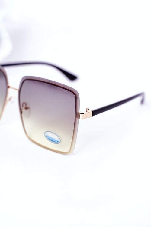 Zlaté Hranaté Brýle Zelené Ombre