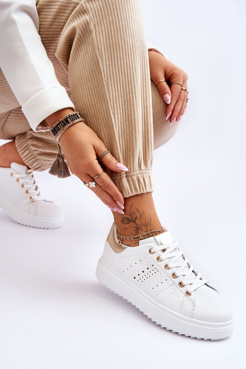 Dámská sportovní obuv bílá a zlato Be First!