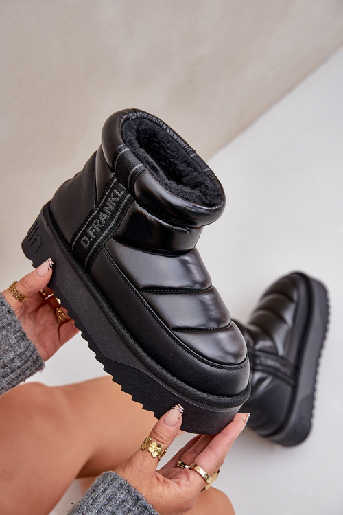 Nízke Snehové Topánky Na Hrubej Podošve D.Franklin Čierne DFSH371011