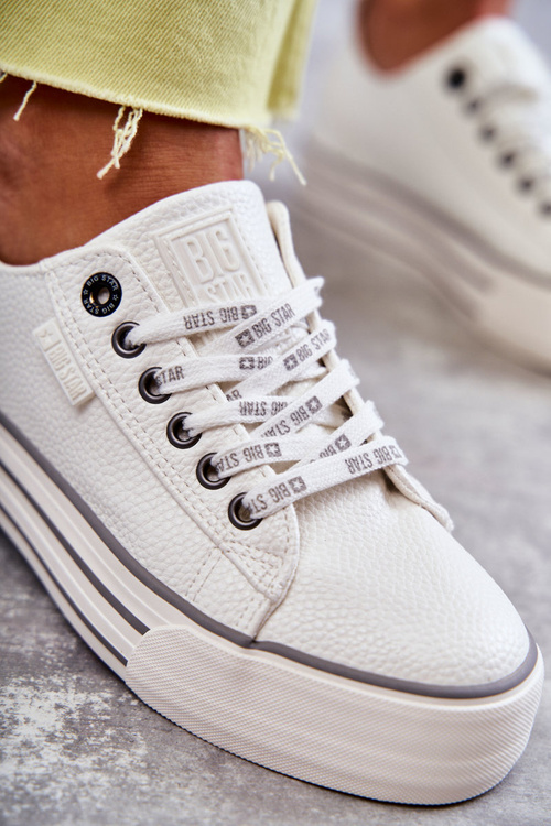 Nízké dámské tenisky Big Star KK274014 Bílé