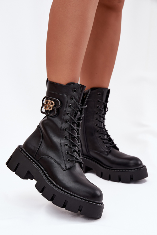 Zateplené workery dámske s ozdobou Čierne Melisse