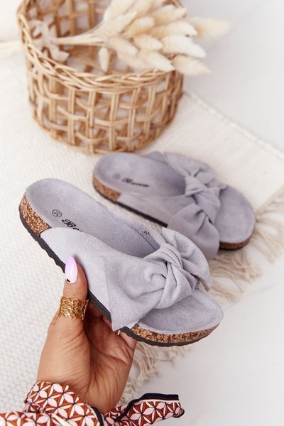 Dětské Pantofle Na Korku Šedé Little Wendy