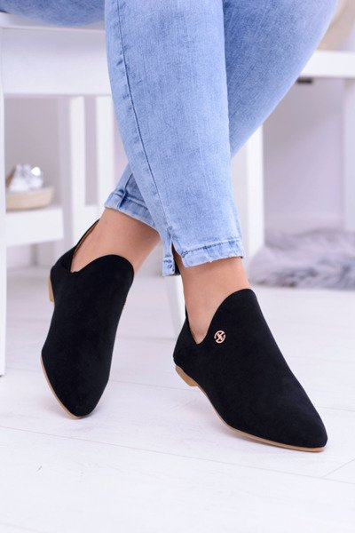 Lu Boo Black topánky s výrezmi hradu Chelsea