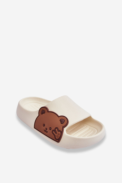 Lehké Pěnové crocs S Medvídkem Bíle Todi