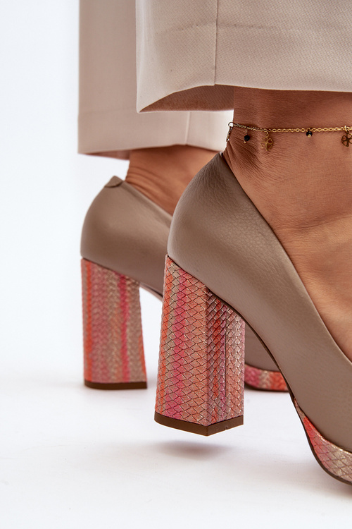 Topánky na opätku Laura Messi 2746 Beige